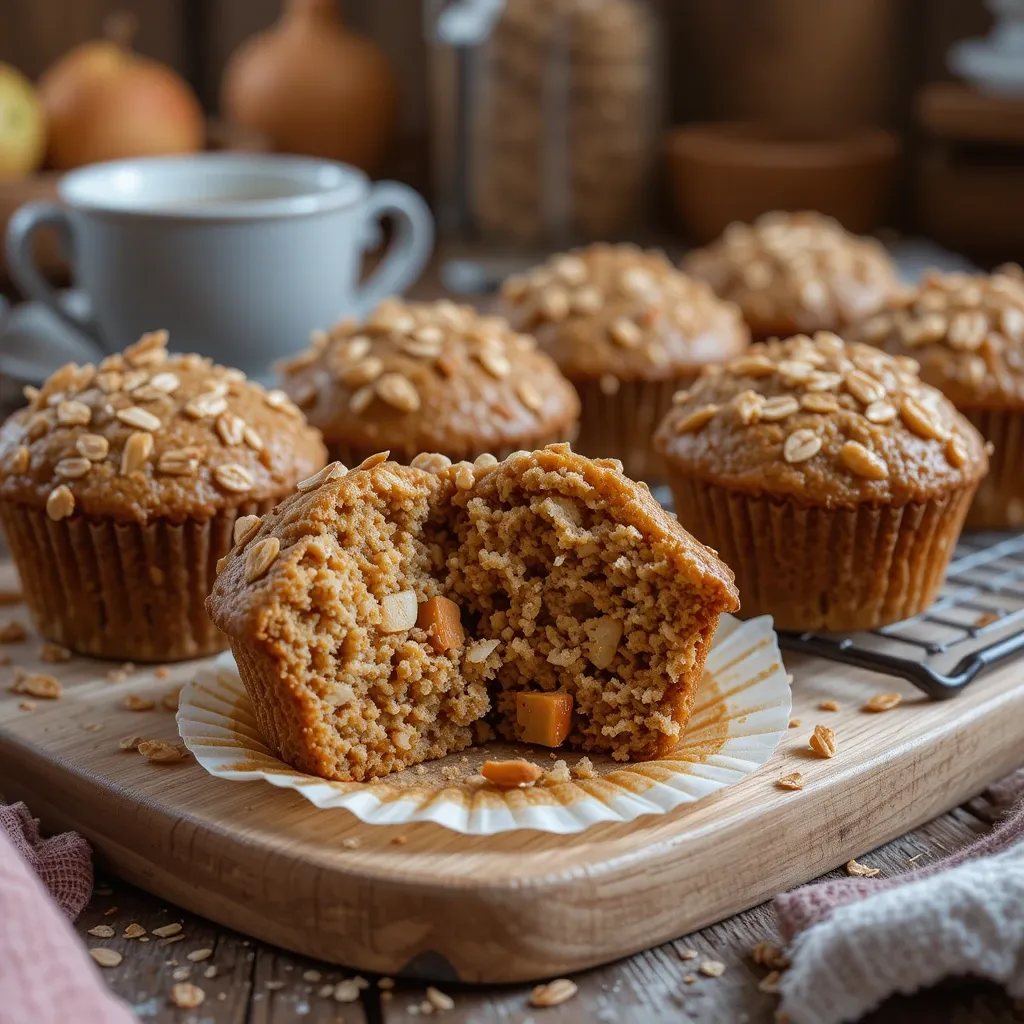 Apple Carrot Oatmeal Muffins