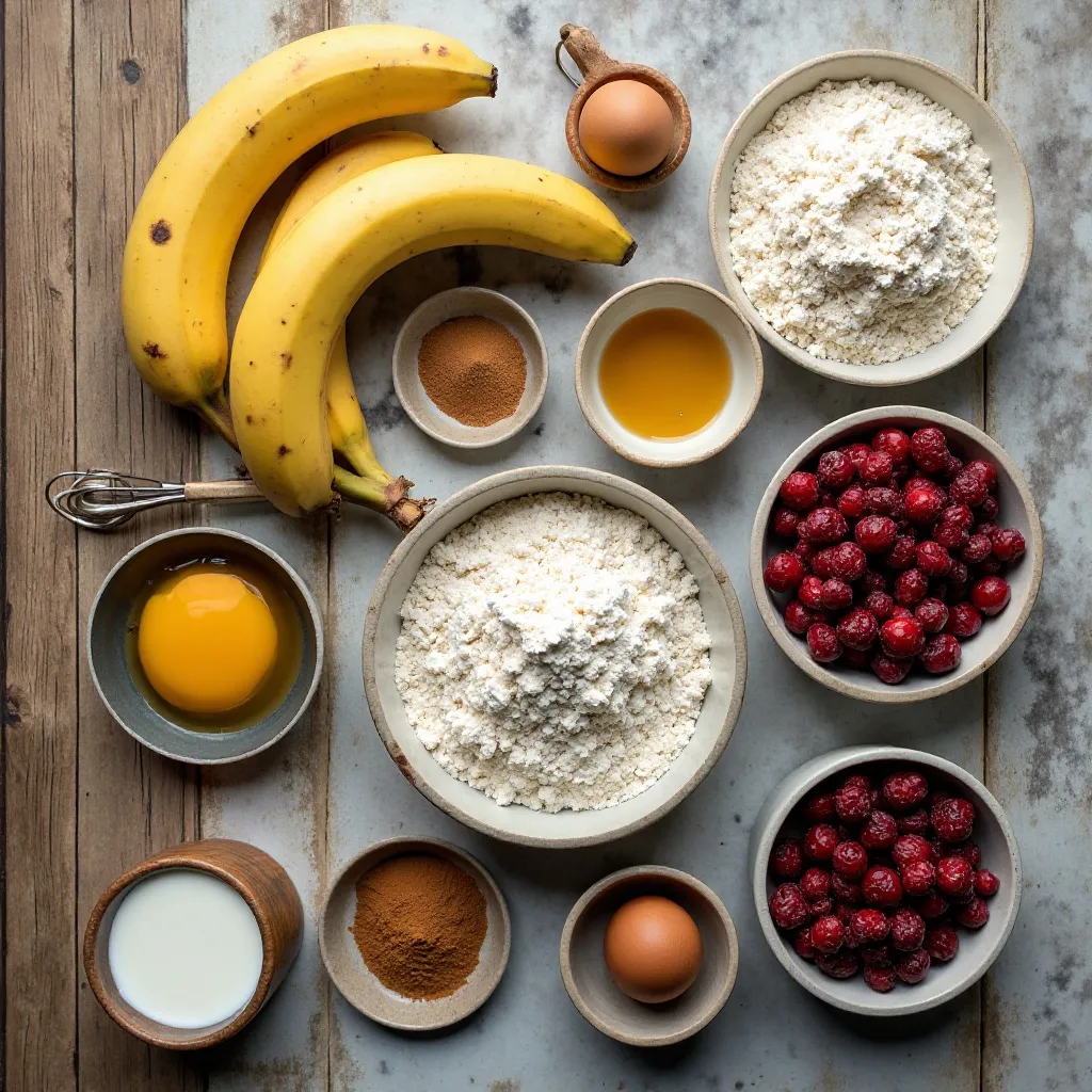 Banana and Cranberry Muffins