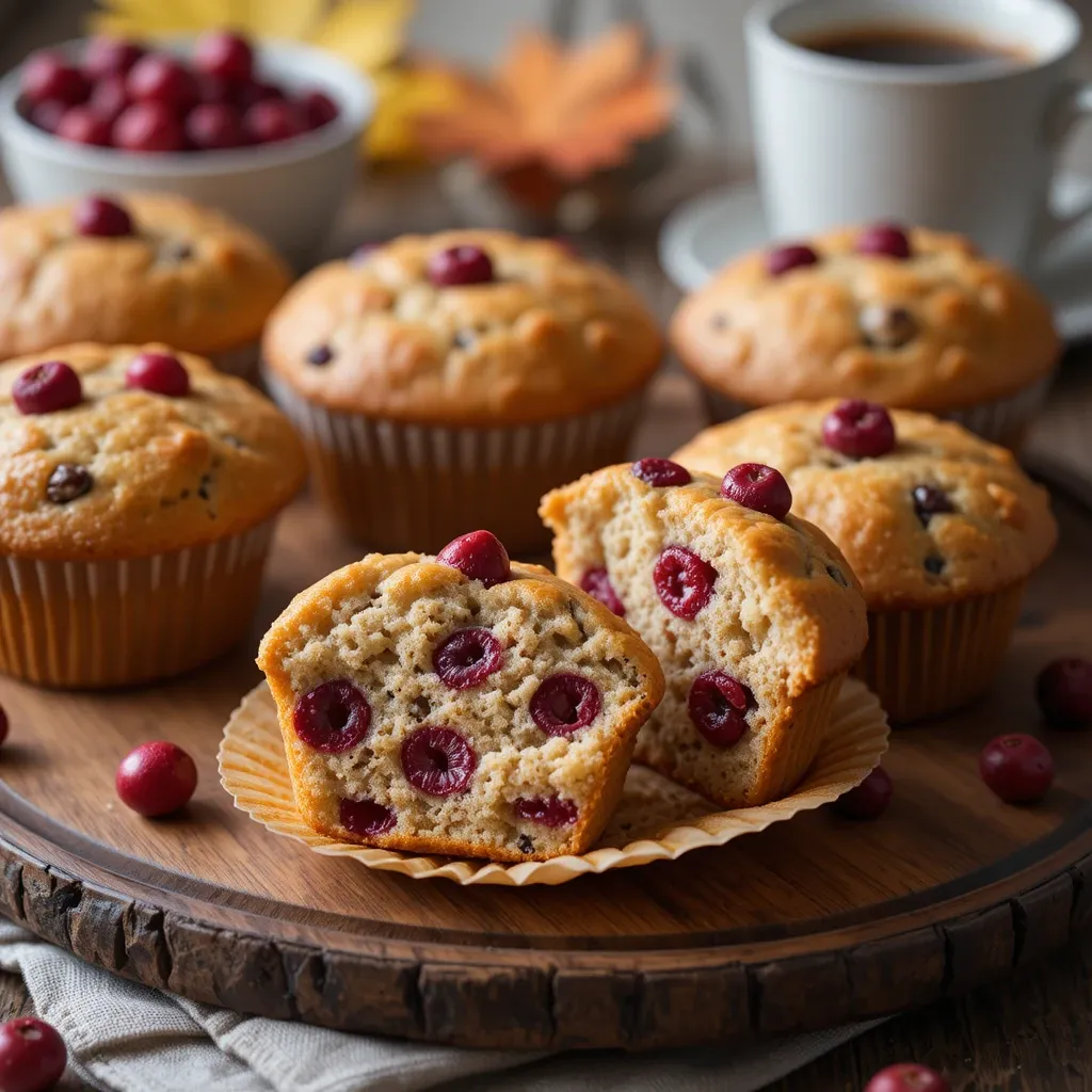 Banana and Cranberry Muffins