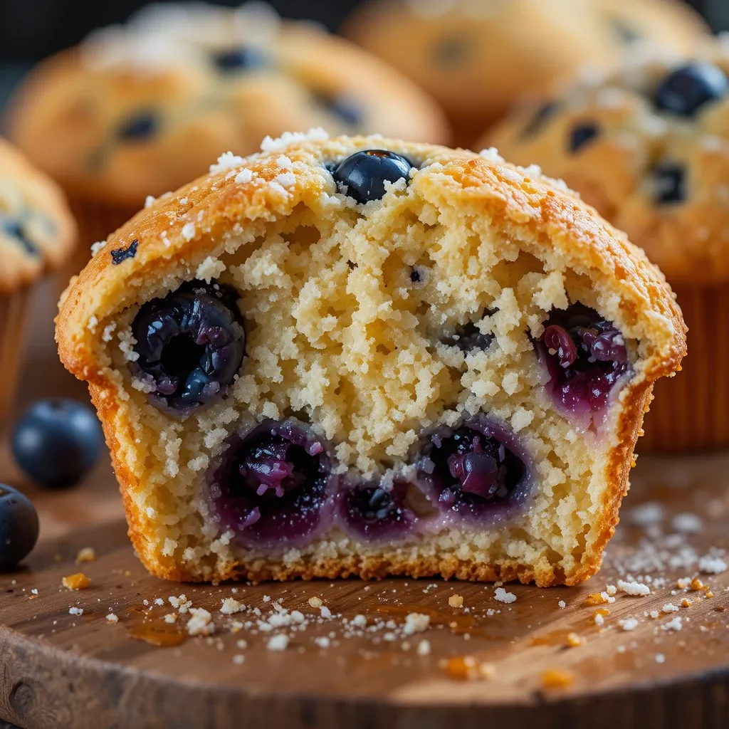 Blueberry Cornbread Muffins