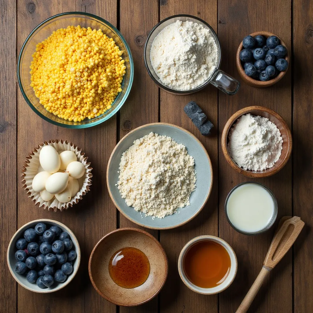 Blueberry Cornbread Muffins