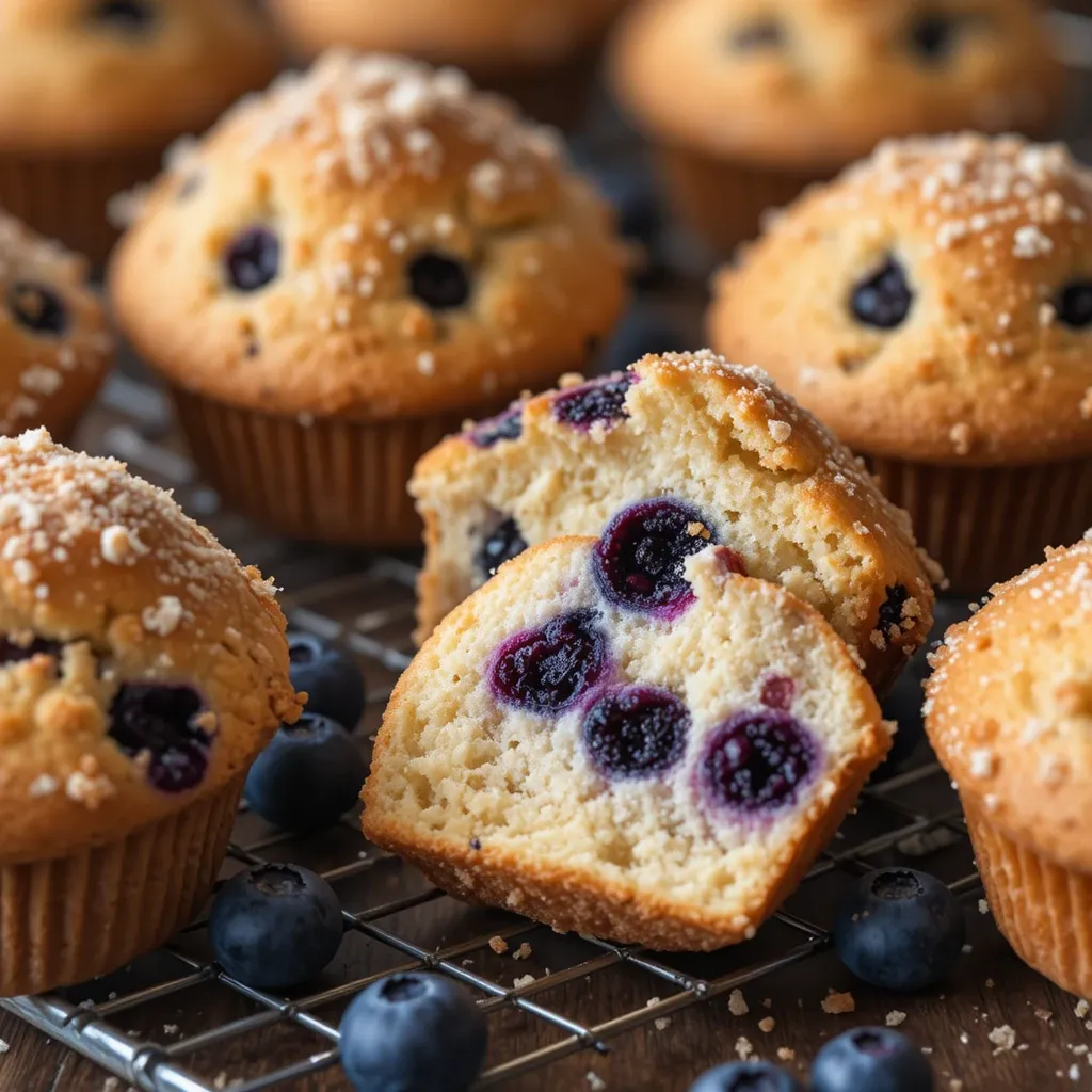 Blueberry Muffins With Buttermilk
