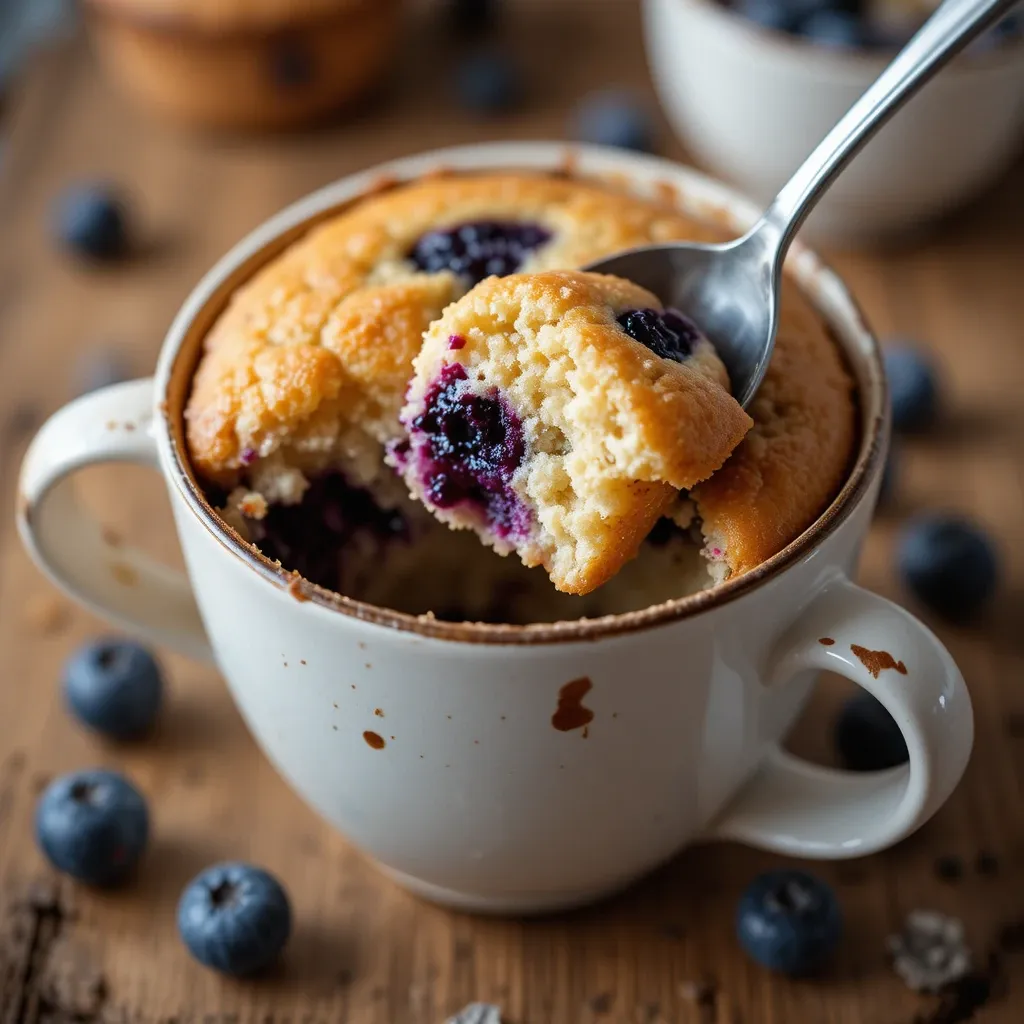 Blueberry Muffins in a Mug