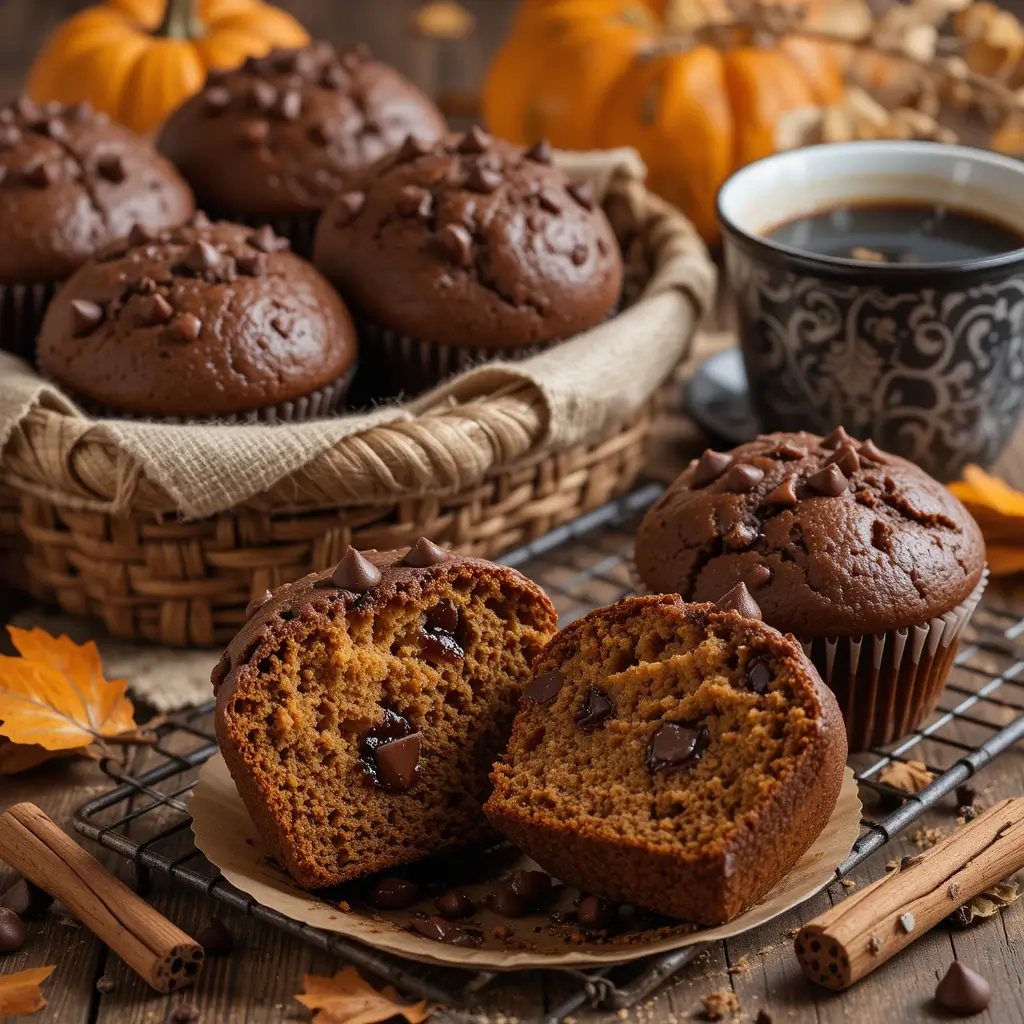 Chocolate Pumpkin Muffins