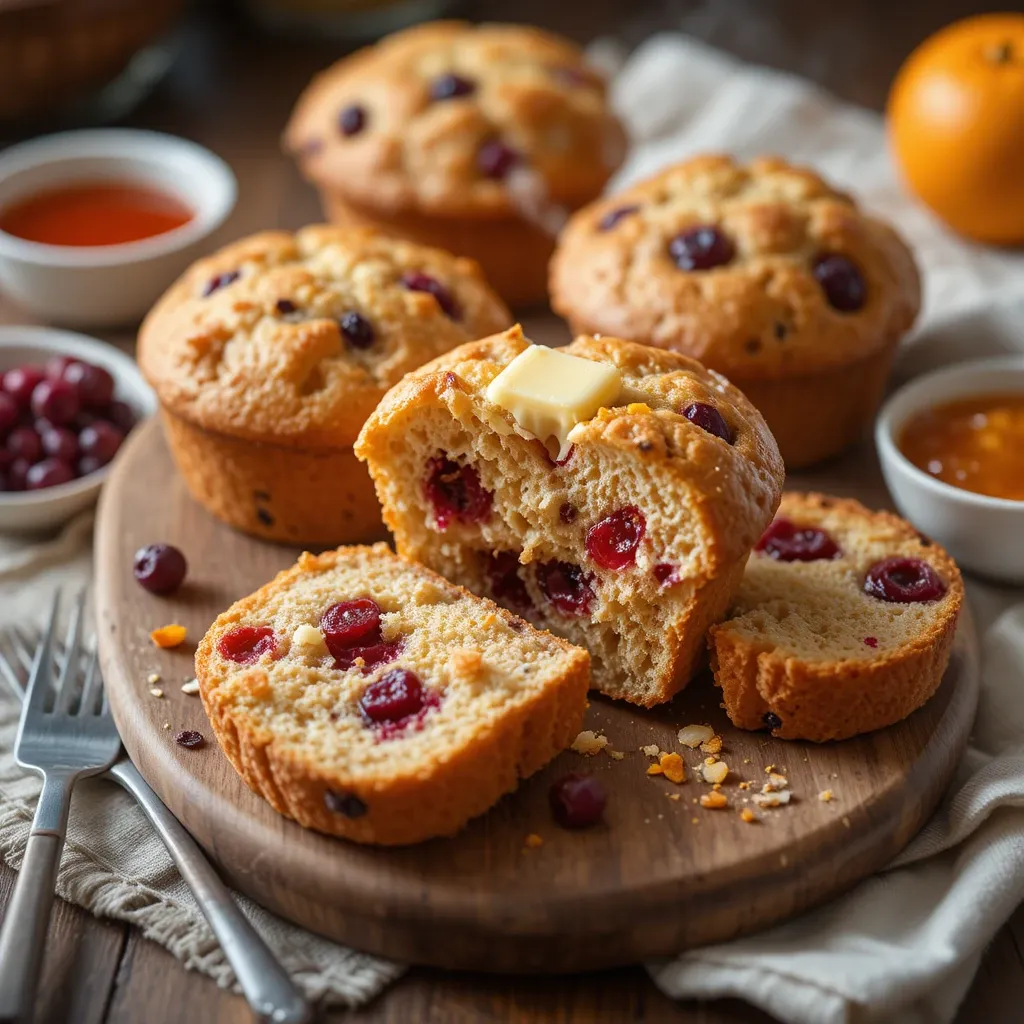 Cranberry Orange English Muffins