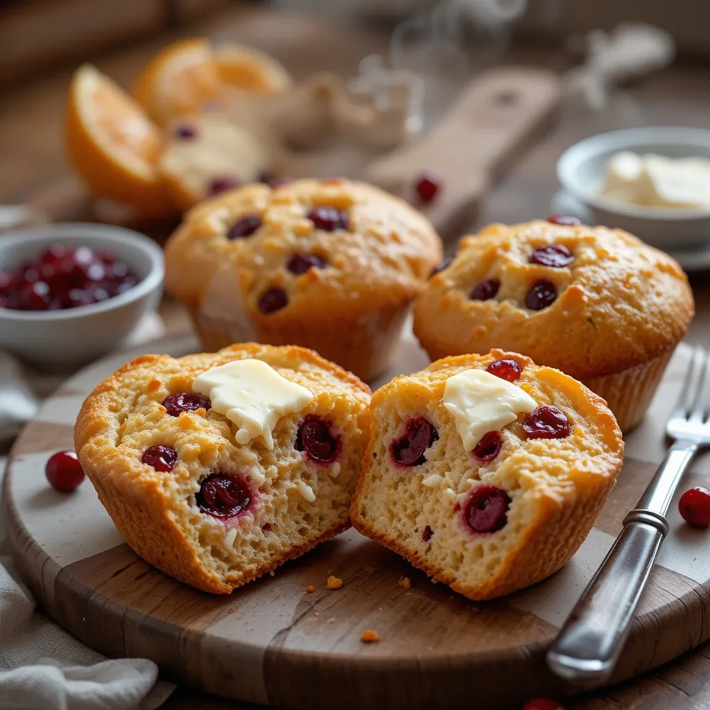 Cranberry Orange English Muffins