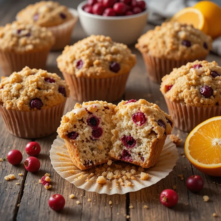 Cranberry Orange Muffins with Streusel Topping