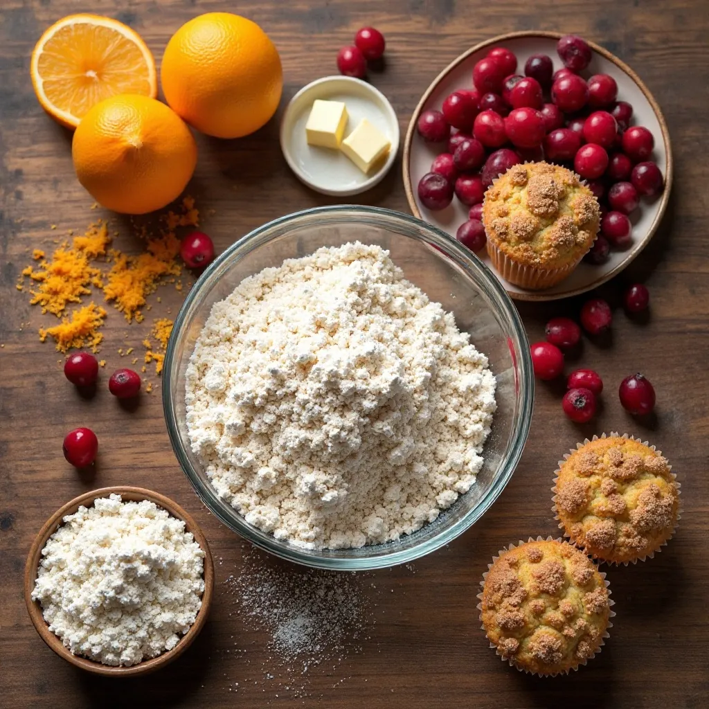 Cranberry Orange Muffins with Streusel Topping