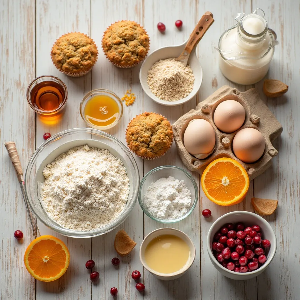 Cranberry Orange Protein Muffins