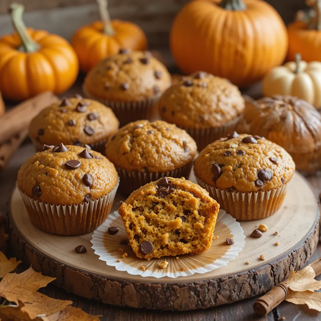 Fluffy Pumpkin Muffins No Eggs