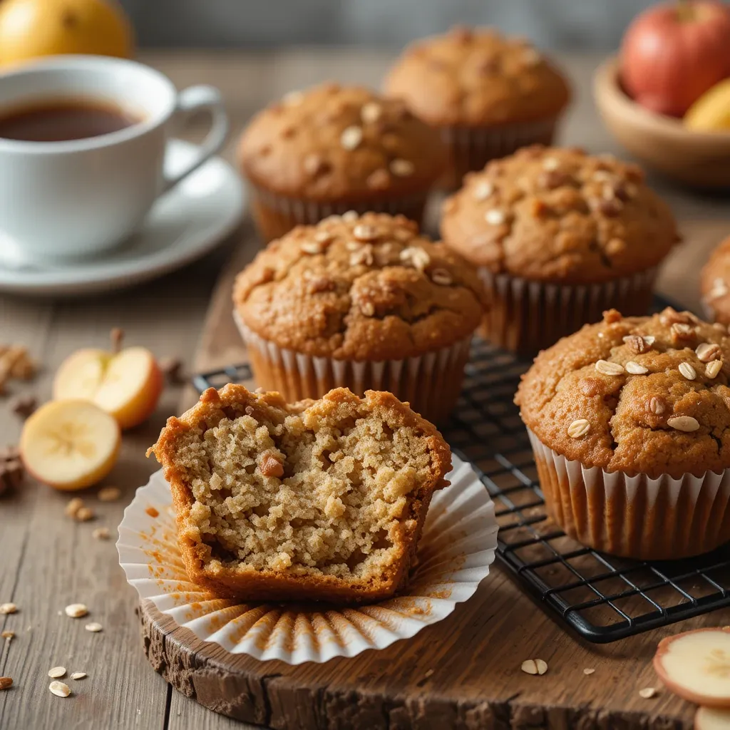 Healthy Apple Banana Muffins