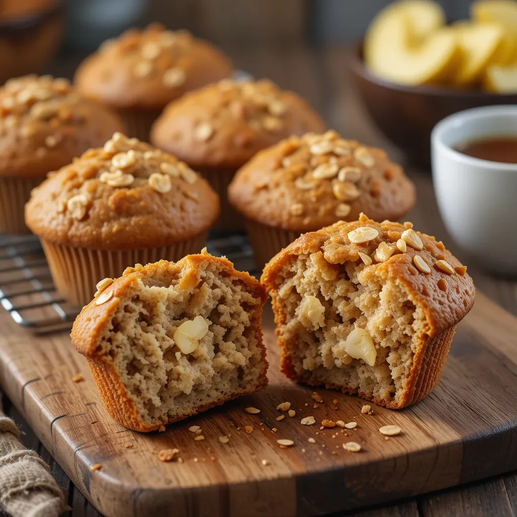 Healthy Apple Banana Muffins