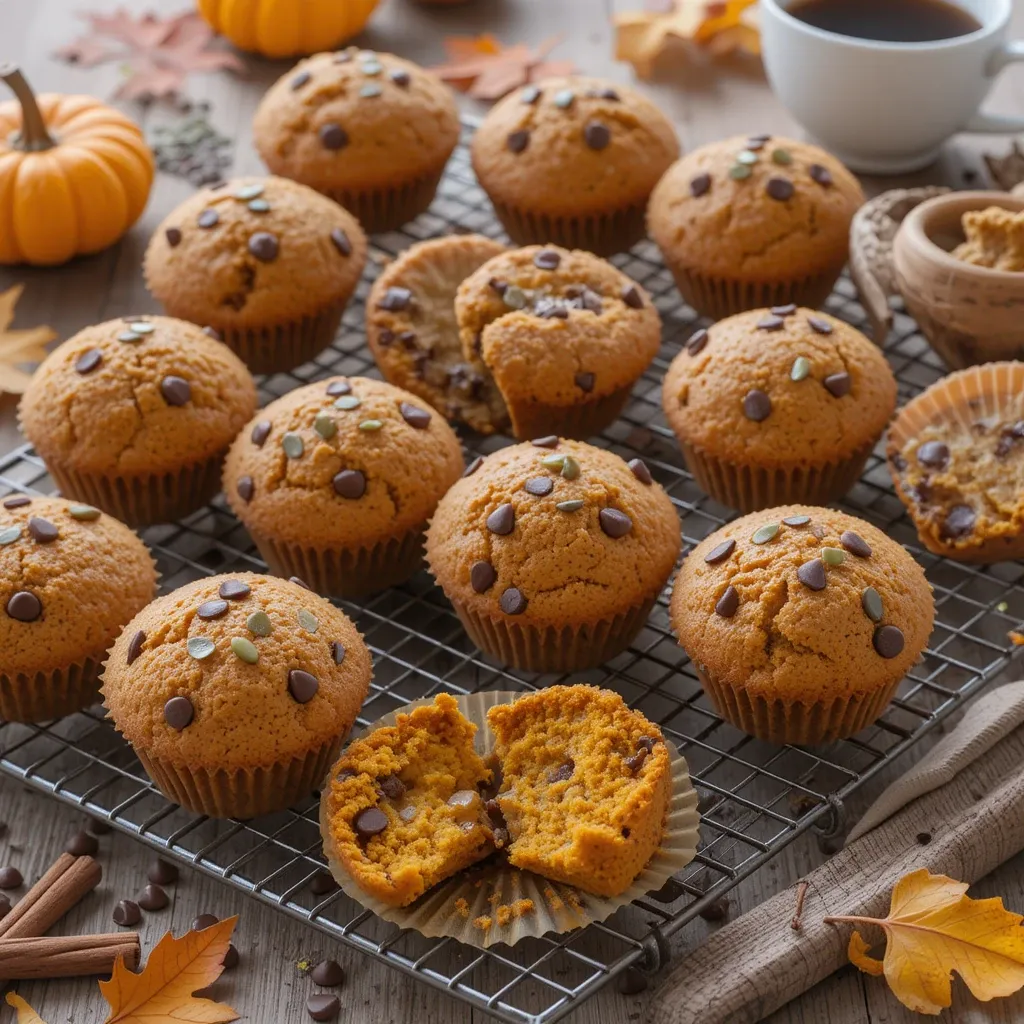 Healthy Pumpkin Chocolate Chip Muffins