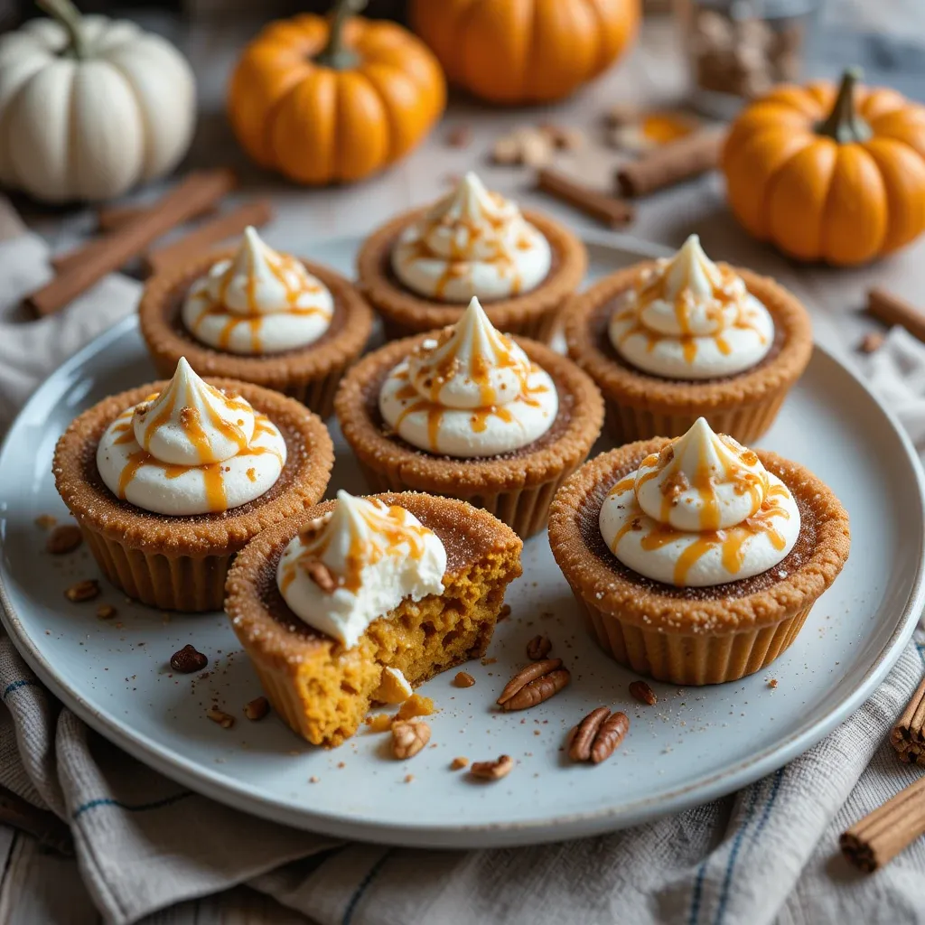 Mini Pumpkin Pies in Muffin Tin