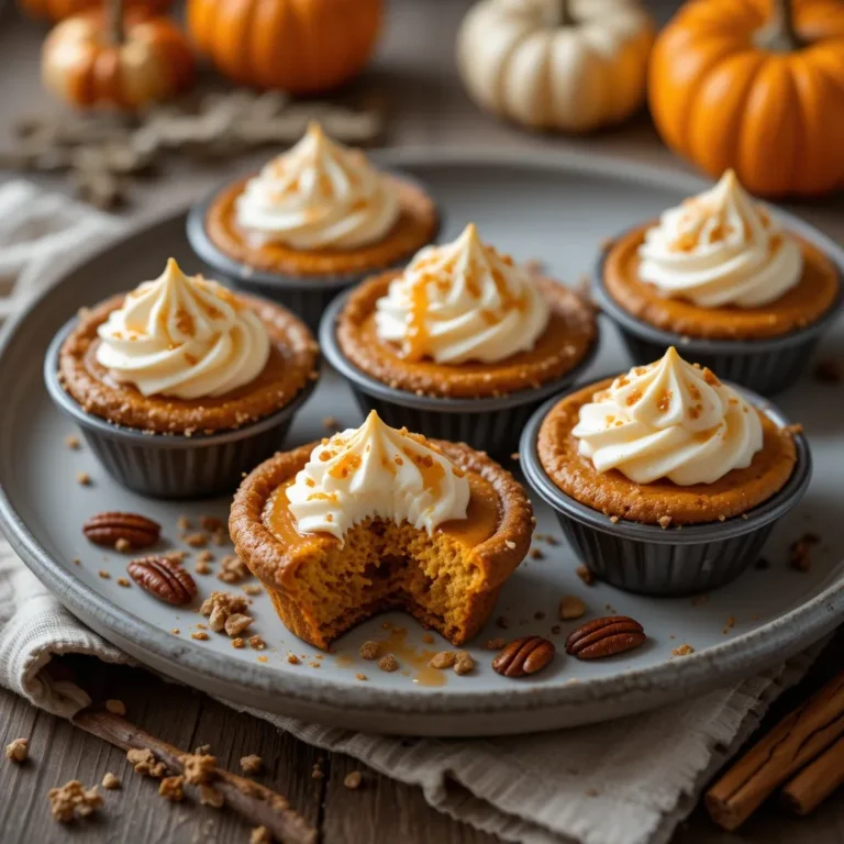 Mini Pumpkin Pies in Muffin Tin