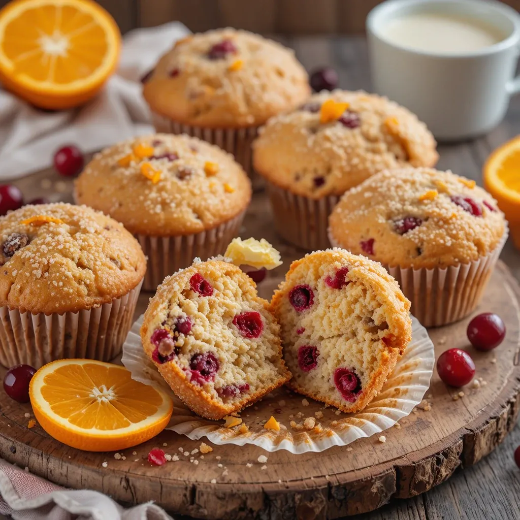 Orange Cranberry Muffins Vegan