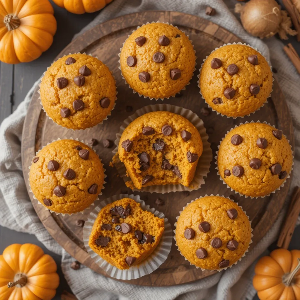 Pumpkin Chocolate Chip Muffins