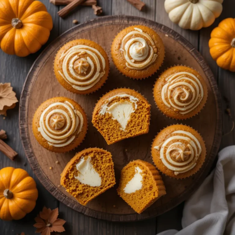 Pumpkin Cream Cheese Swirl Muffins