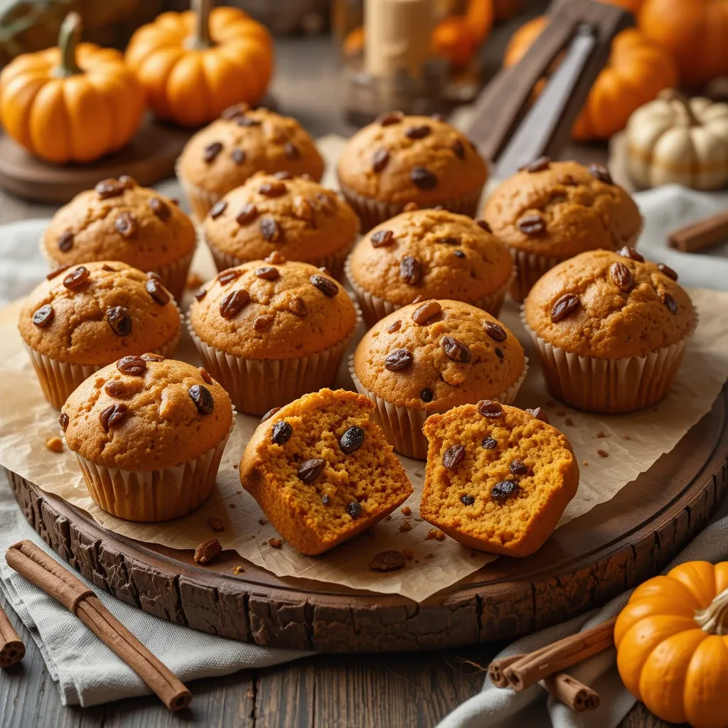 Pumpkin Muffins with Raisins
