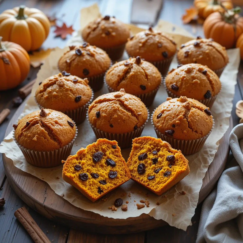 Pumpkin Muffins with Raisins