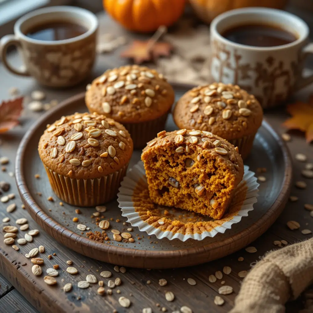 Pumpkin Oat Muffins