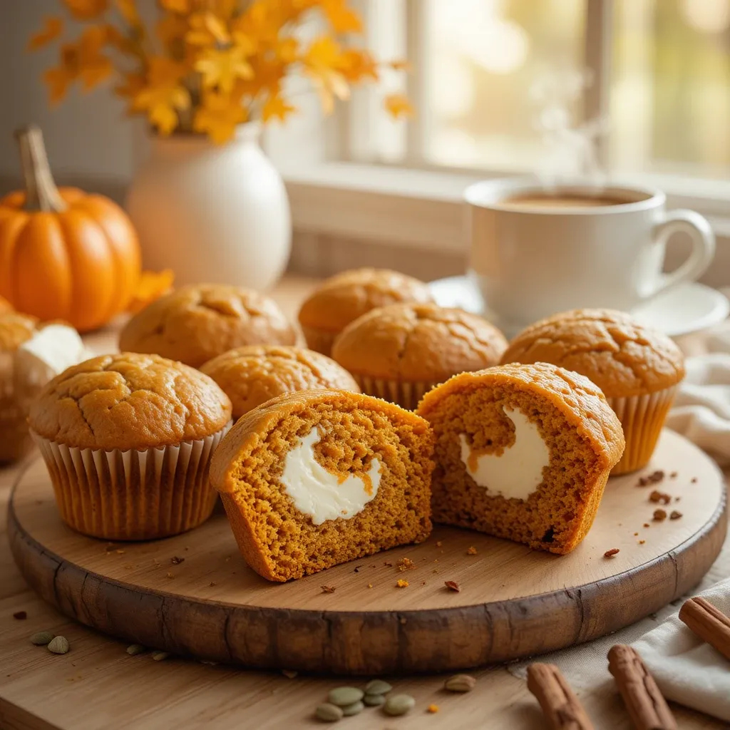 Pumpkin Spice Cream Cheese Muffins