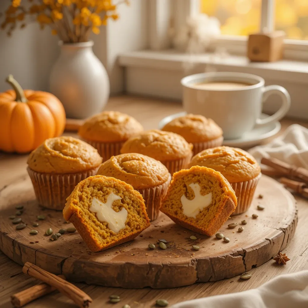 Pumpkin Spice Cream Cheese Muffins