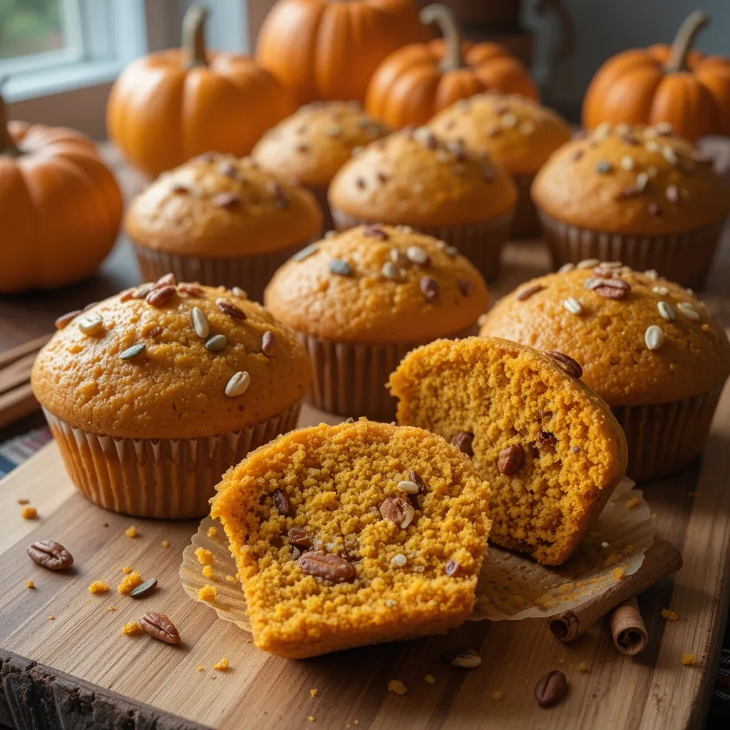 Pumpkin Cornbread Muffins