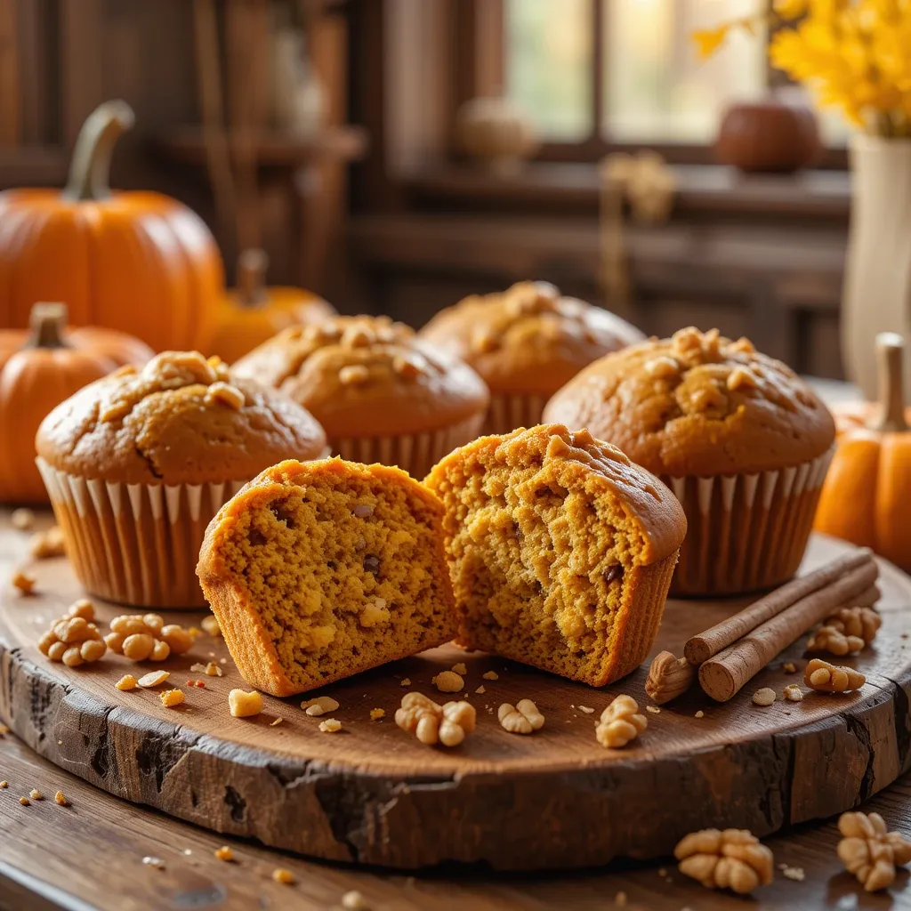 Pumpkin Walnut Muffins