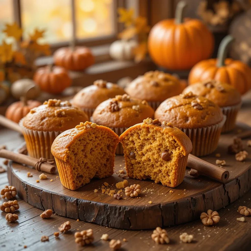 Pumpkin Walnut Muffins