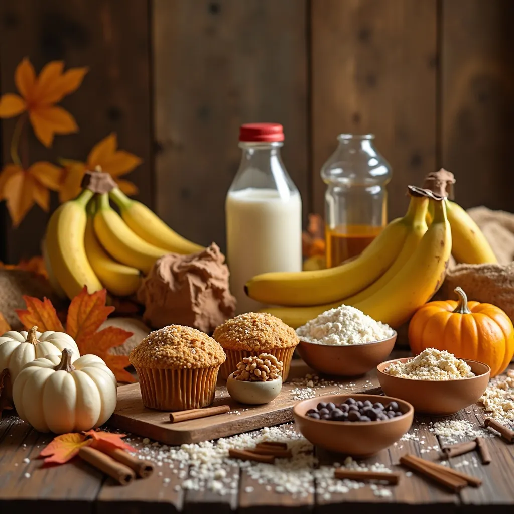 Pumpkin and Banana Muffins