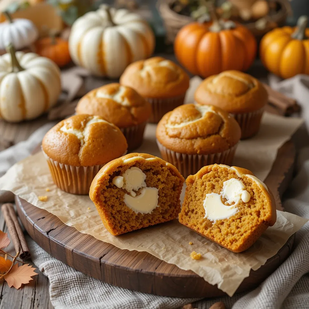 Pumpkin and Cream Cheese Muffins