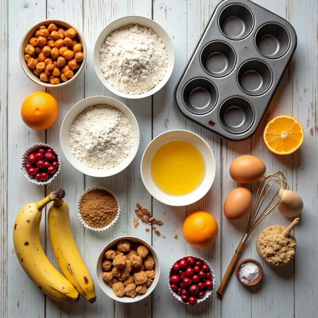 Banana Orange Cranberry Muffins