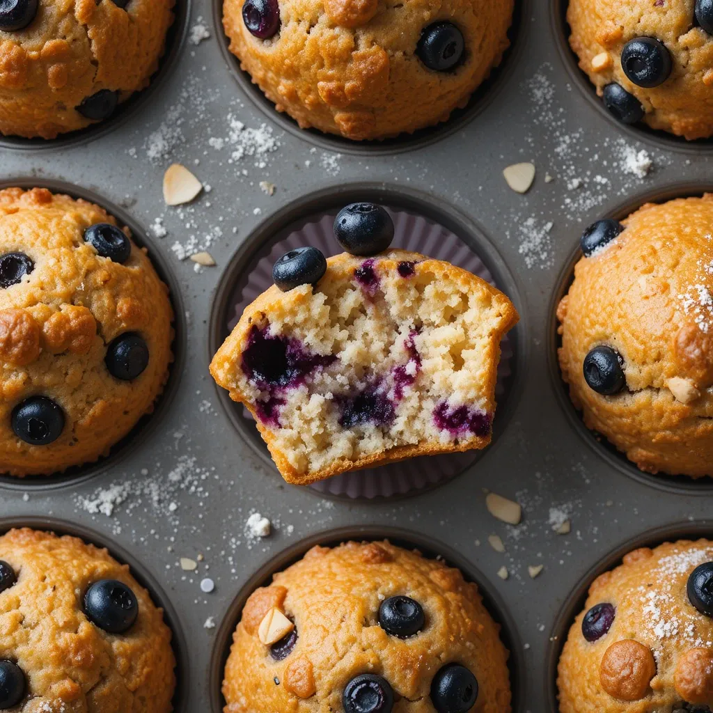 Blueberry Muffins with Almond Flour