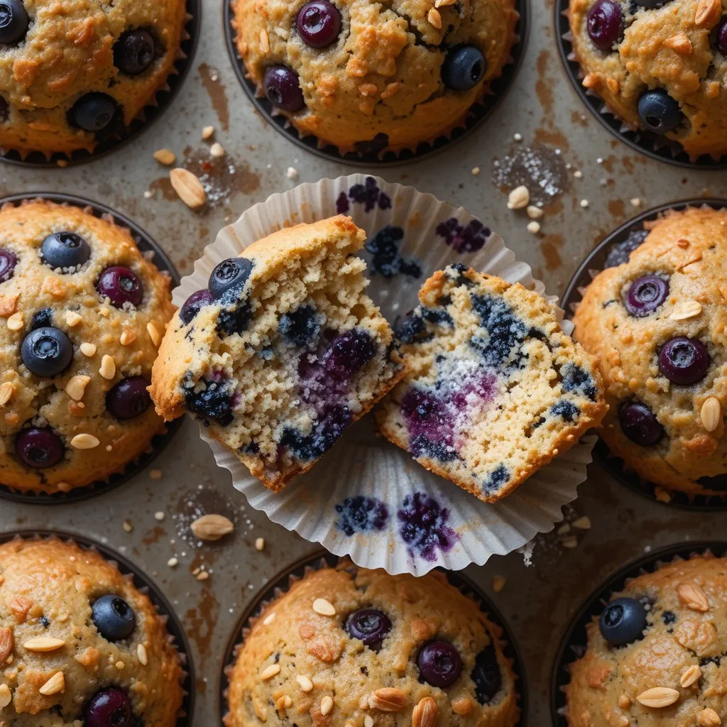 Blueberry Muffins with Almond Flour
