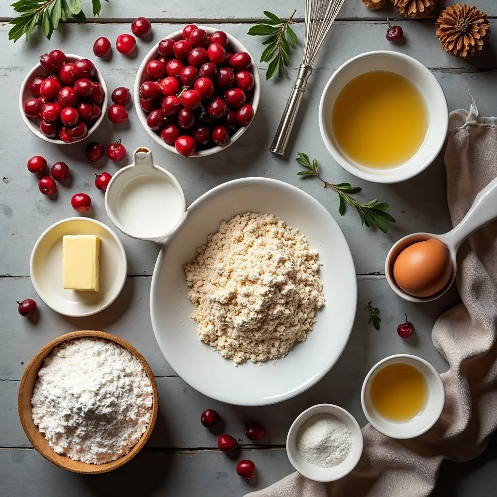 Cranberry Cake with Butter Sauce
