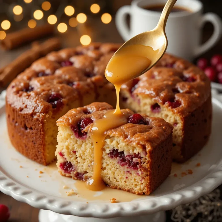 Cranberry Cake with Butter Sauce