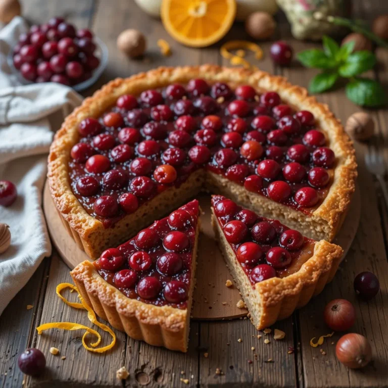 Cranberry Hazelnut Tart