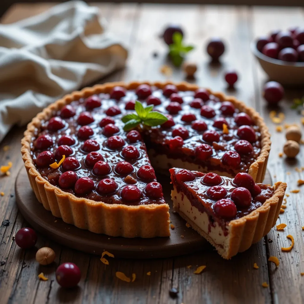 Cranberry Hazelnut Tart