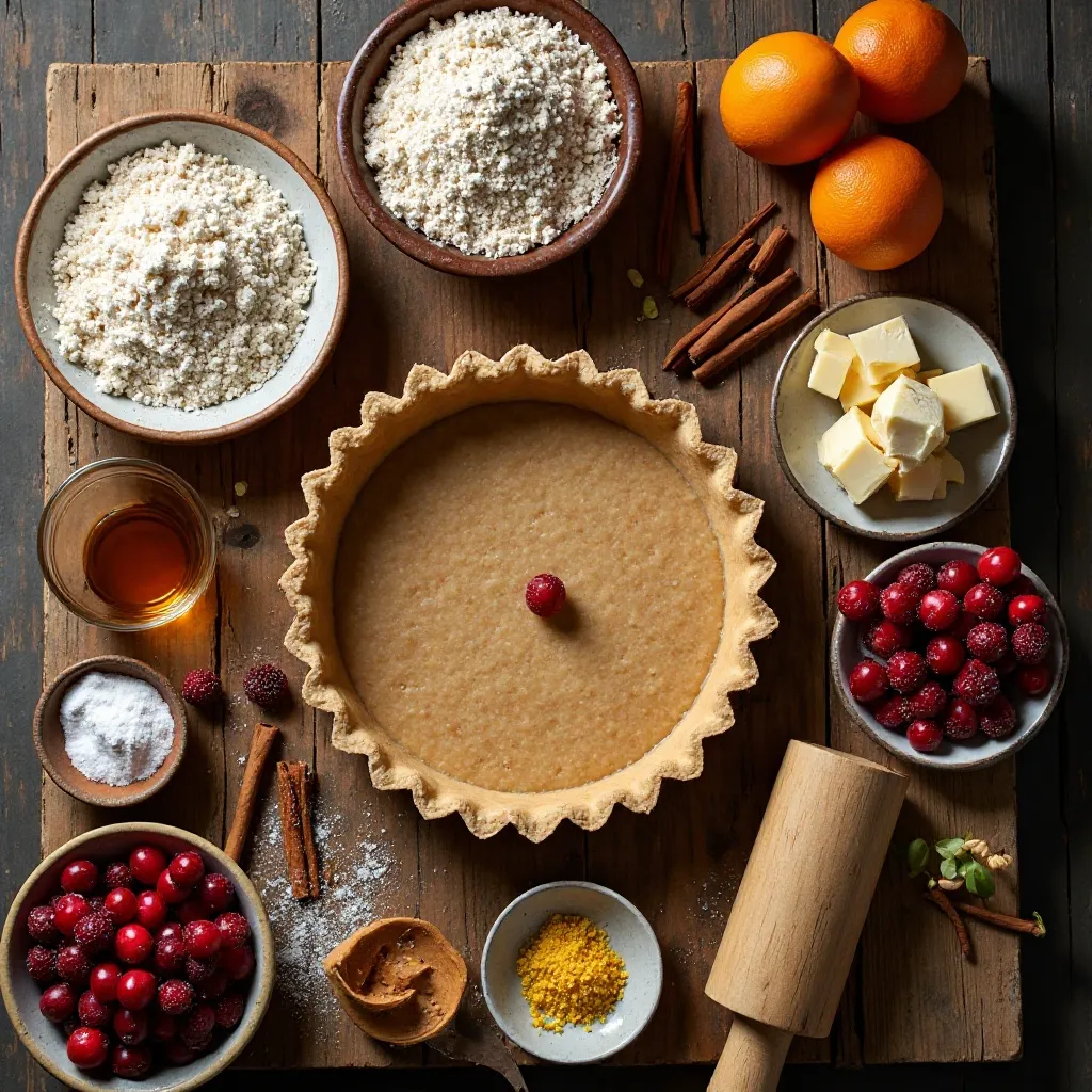 Cranberry Linzer Tart