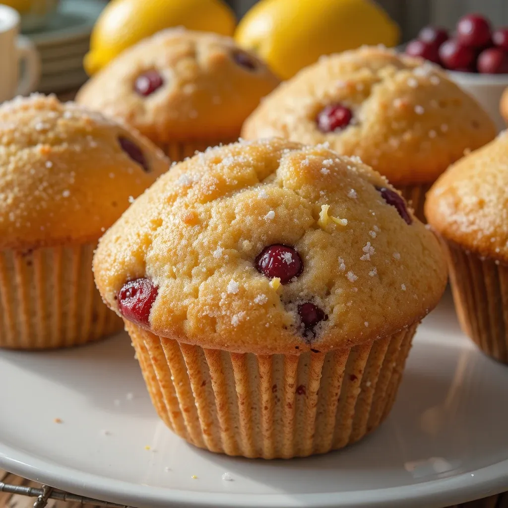 Cranberry Muffins Lemon