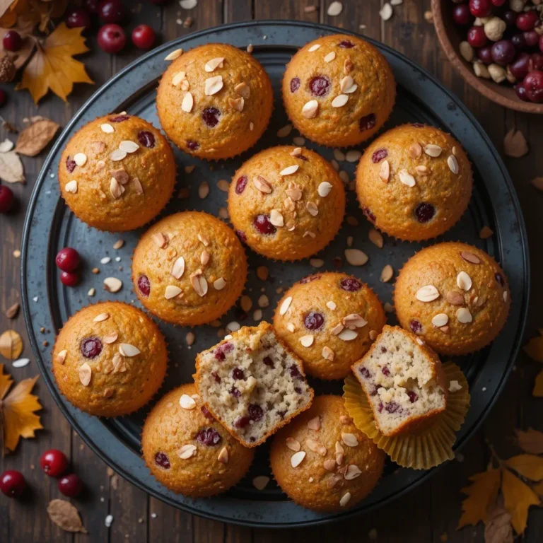 Cranberry Orange Almond Muffins