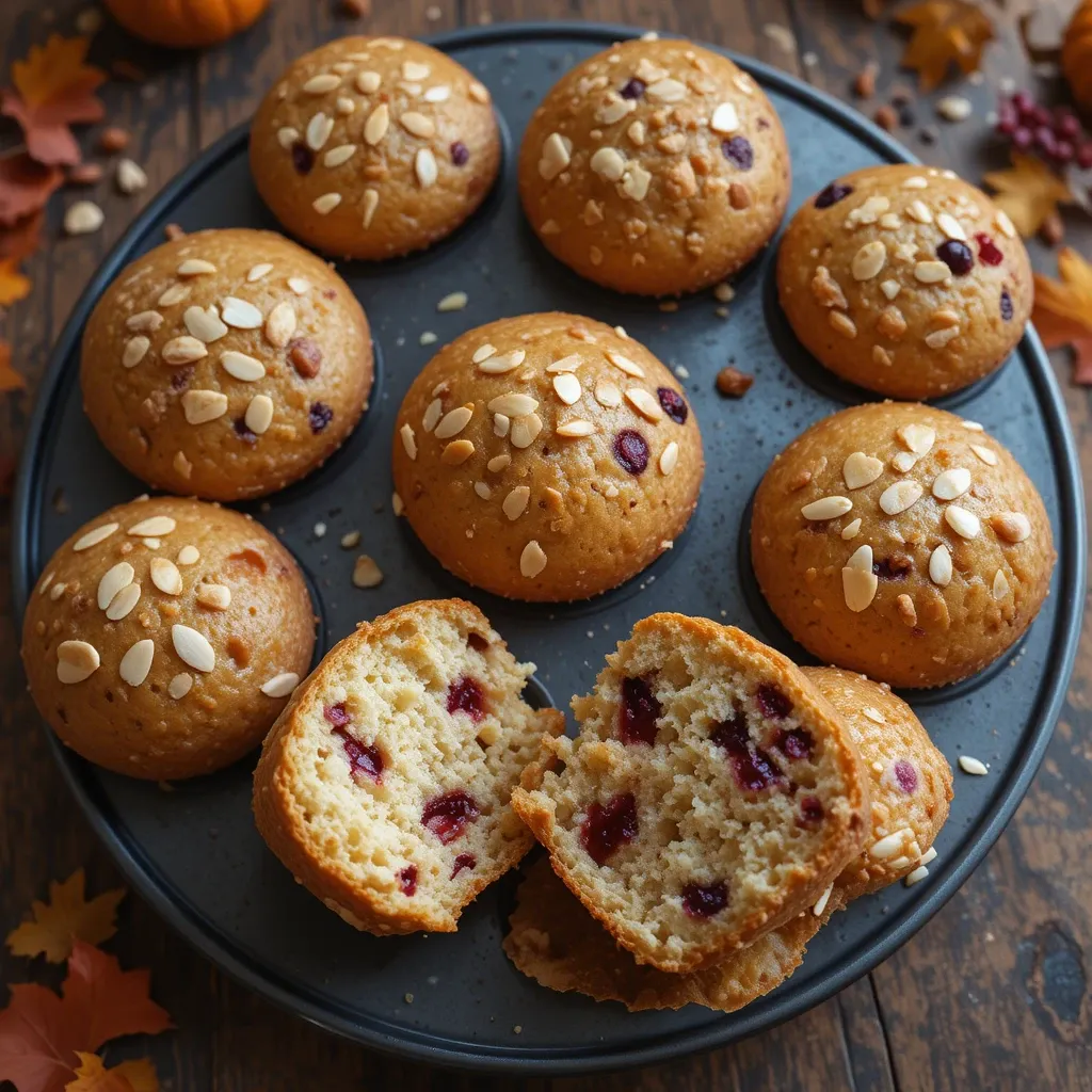Cranberry Orange Almond Muffins