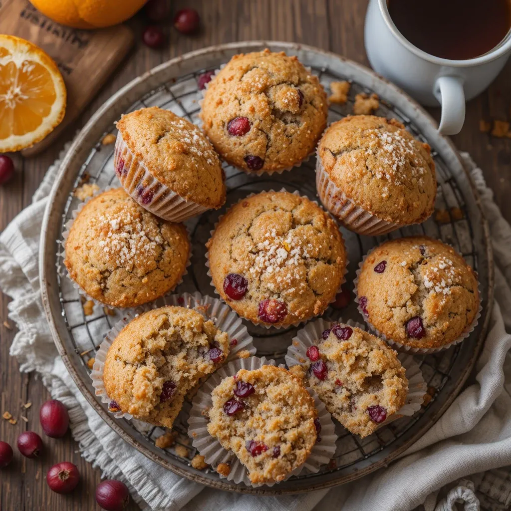 Cranberry Orange Bran Muffins