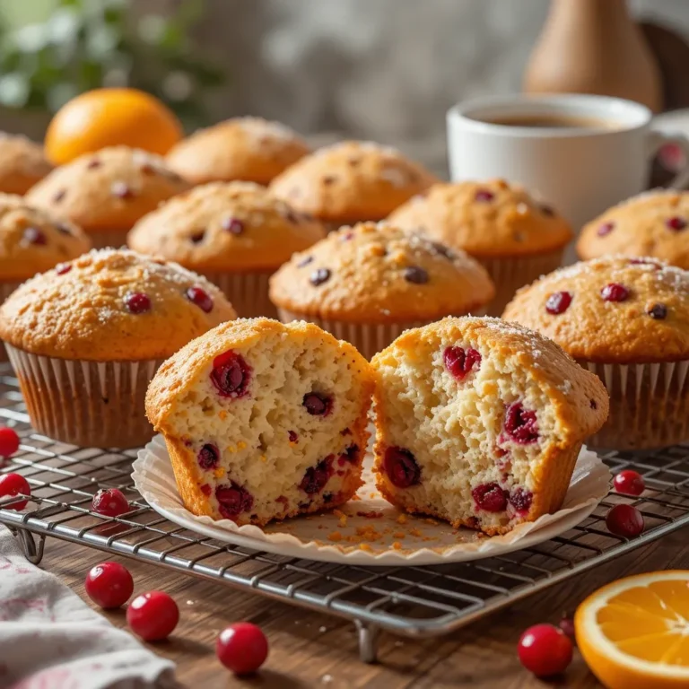 Cranberry Orange Muffins with Sour Cream