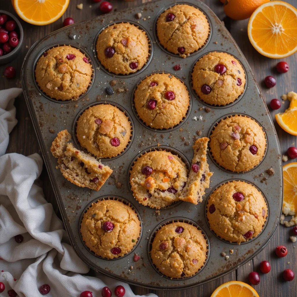 Cranberry Orange Veggie Muffins