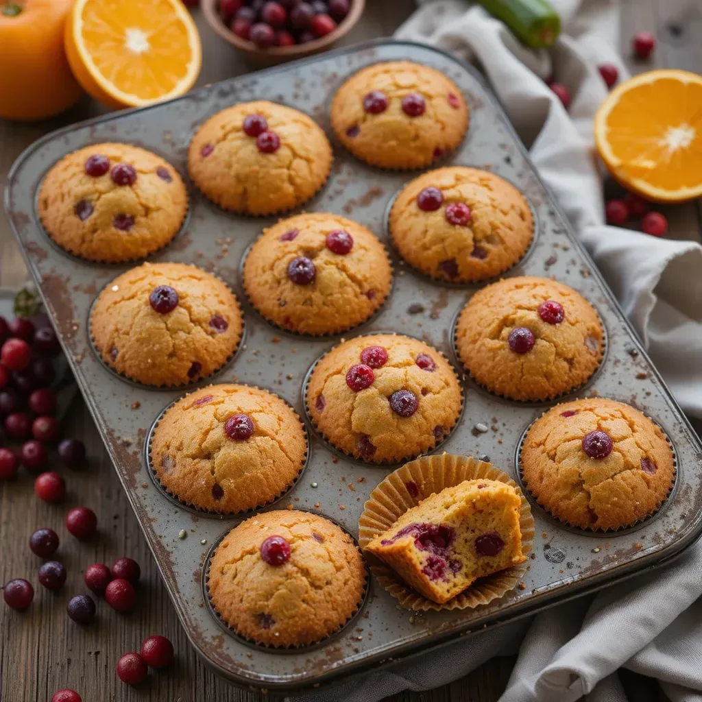 Cranberry Orange Veggie Muffins