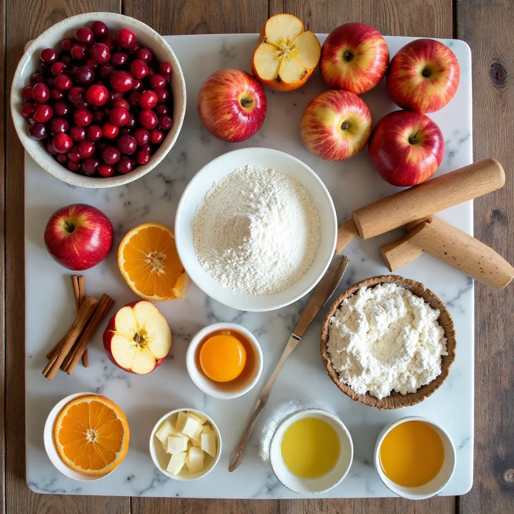 Cranberry and Apple Tart