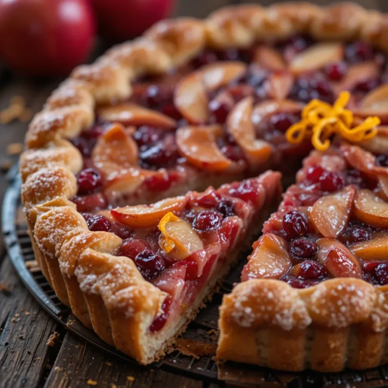 Cranberry and Apple Tart