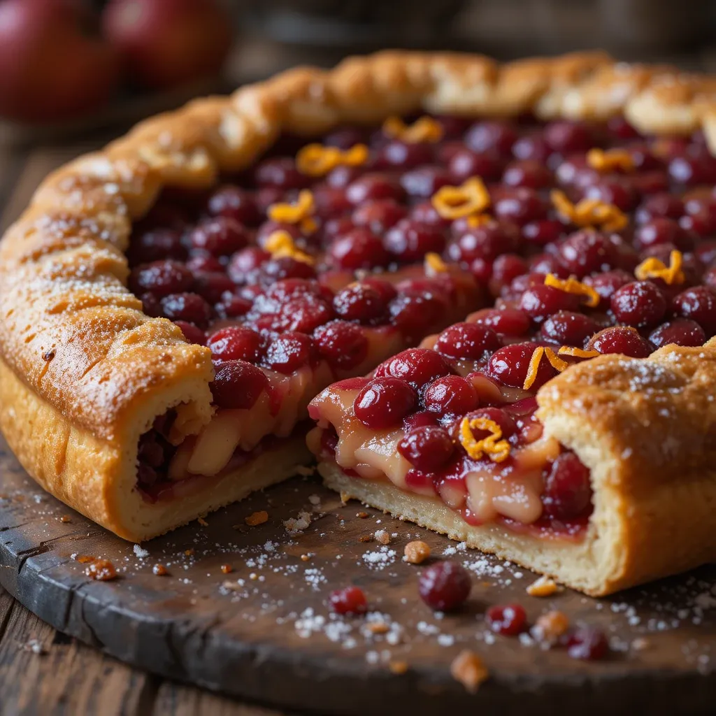 Cranberry and Apple Tart